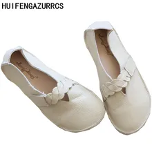 HUIFENGAZURRCS-оригинальная индивидуальная обувь ручной работы буддийские корейские стильные туфли на плоской подошве в стиле ретро из натуральной кожи
