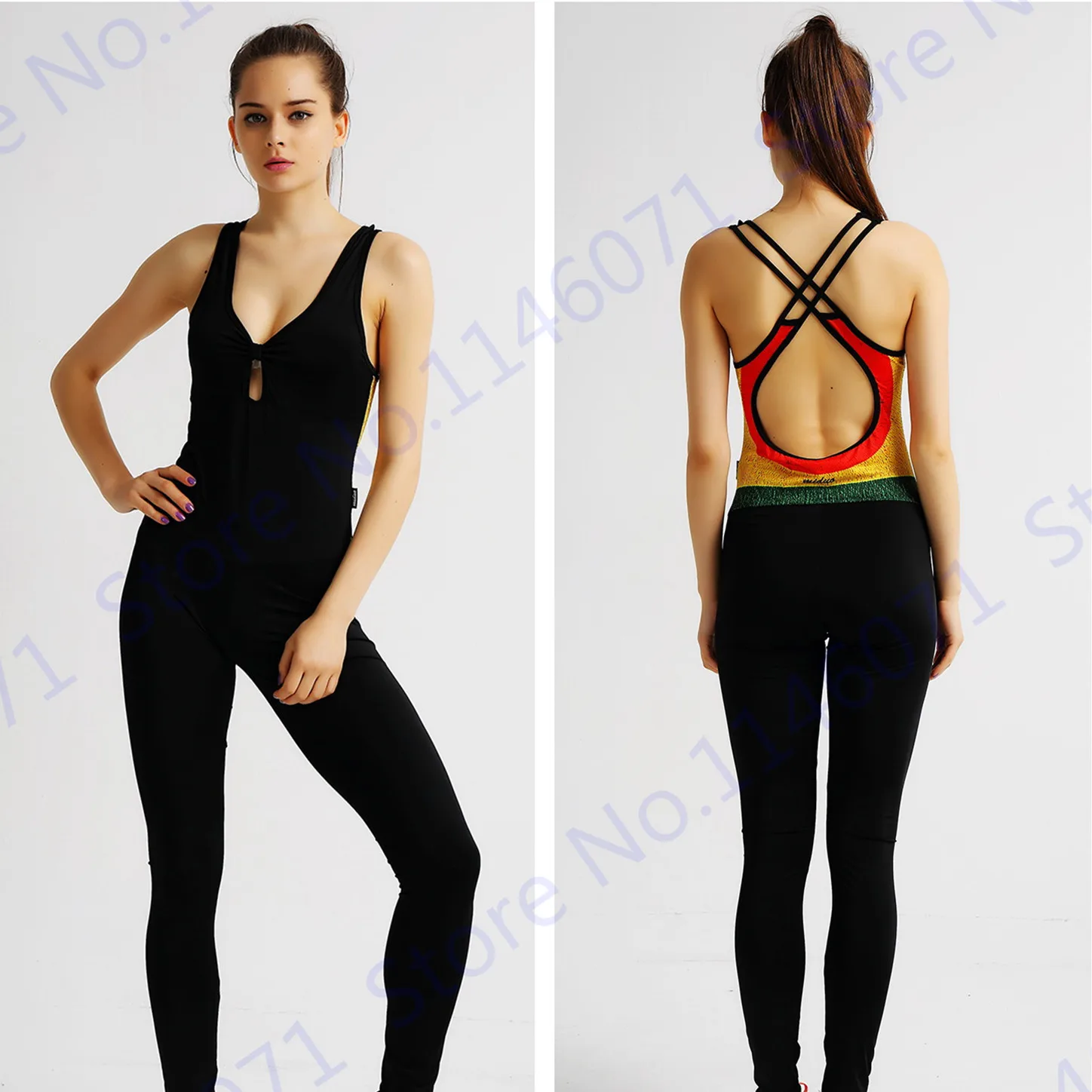 South African Fitness Rompers Jumpsuit RSA Running Sports Bodysuits V