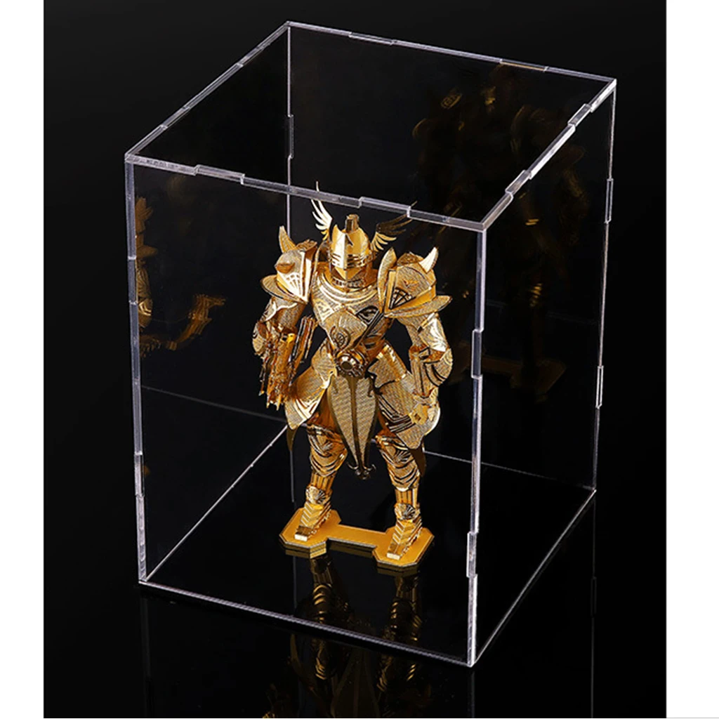 MagiDeal Clear Acrylic Display Box Dustproof Show Case with Black Base for Car Model Anime Figures