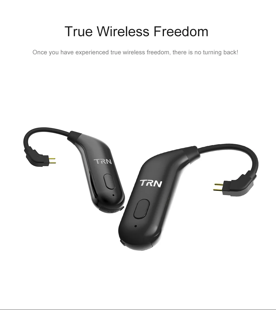 TRN BT20 Bluetooth V5.0 ушной крючок кабель MMCX/2Pin разъем наушники Bluetooth адаптер для SE535 UE900 ZS10/AS10/BA10 TRN V80/V10