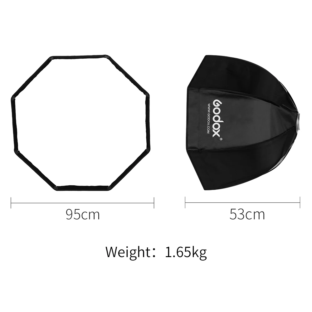 Godox SB-UE 80cm 95cm 120cm Portable Octagonal Umbrella Softbox with Bowens Mount for Godox Studio Flash SL-150W SK300 SK400 for photography softbox,bowens mount softbox,portable softbox