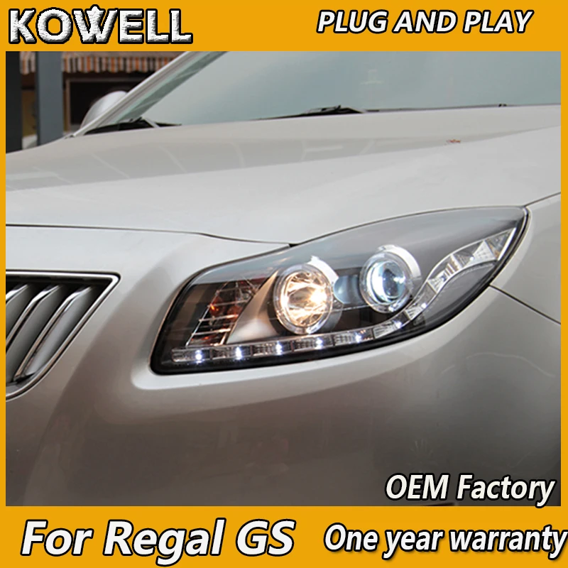 KOWELL автомобильный Стайлинг для Buick Regal GS Verano Opel insignia светодиодный головной светильник для GS style 2009-2013 года с биксеноновым ангельским глазом