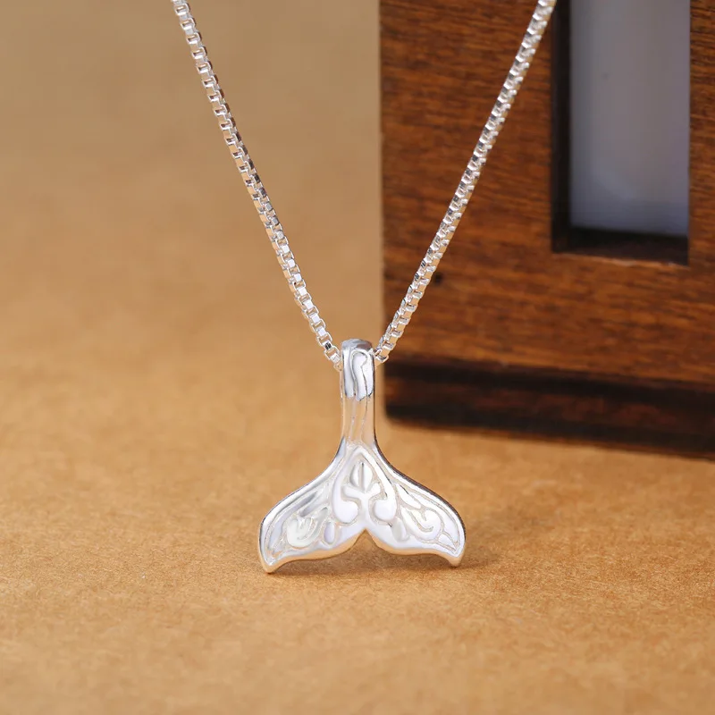 Новое поступление милое ожерелье с русалкой из стерлингового серебра 925 пробы