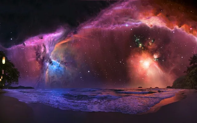 Nebula Star Beautiful Night Sky Wallpaper Wall Sticker Diy Diamond
