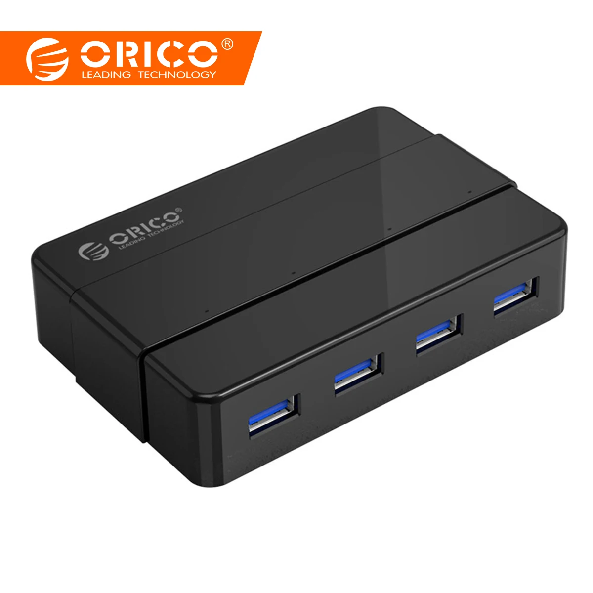 

ORICO 4 Port USB3.0 HUB 5Gbps SuperSpeed Portable 12V2.0A Power Adapter VIA Controller 3.3Ft For Laptop Desktop Peripherals USB