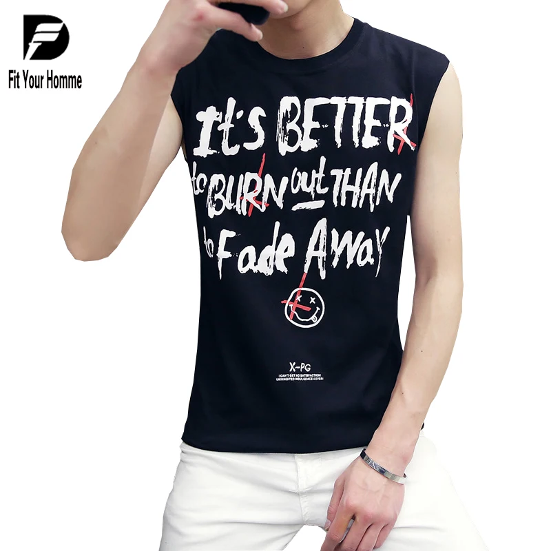hot sale newest fashion men's vest tank tops mens t shirts fashion T