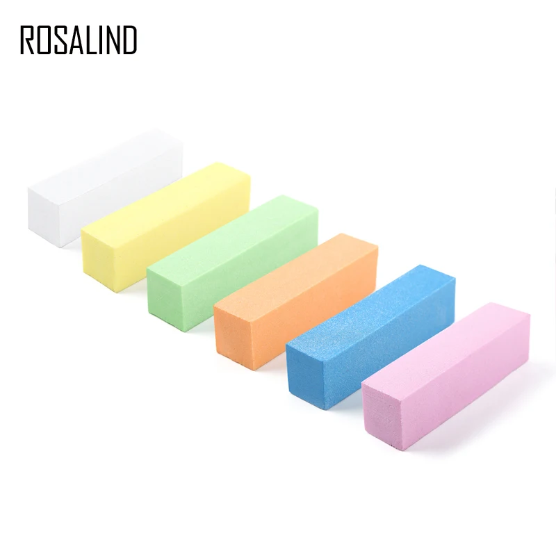 

ROSALIND 1PC Sanding Sponge Nail File Buffer Block for UV Gel Nail Polish DIY Nail Art Manicure Pedicure Nail Buffers File
