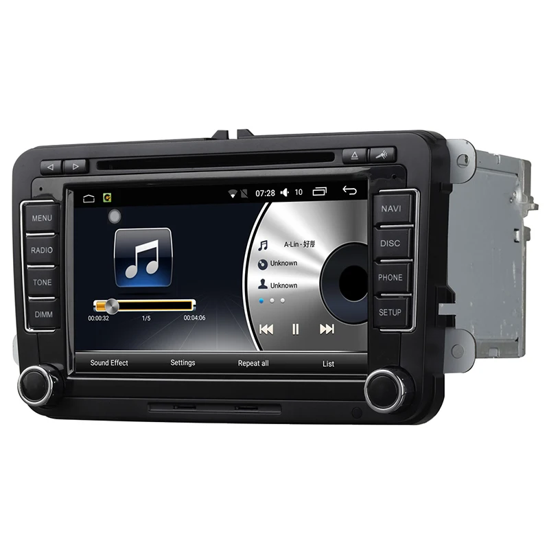 

D-NOBLE 2 Din 7 Inch Android 7.1 Car DVD Player GPS Navigation Car Radio Stereo FM RDS WIFI 3G Bluetooth for VW CC Passat golf