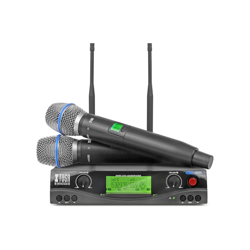 XTUGA SKM2000 UHF Wireless Microphones with Screen