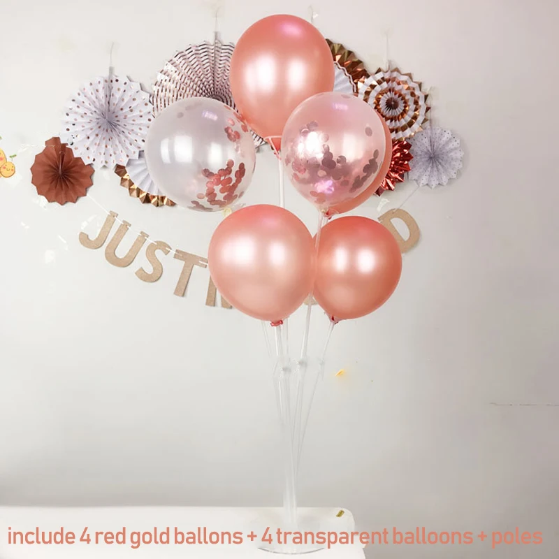  Rose gold Table balloon stand Birthday party Arrange Table float Column Marriage room Decorative it