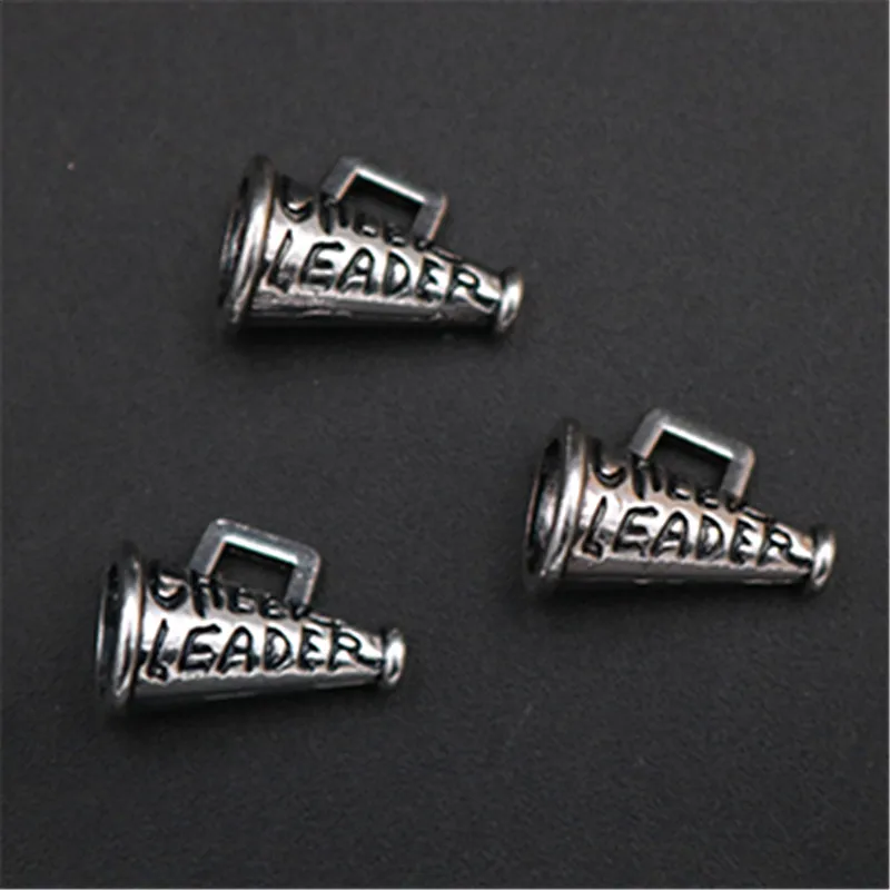 6pcs Silver Color 3D Cheerleader Loudspeaker Alloy Pendant Vintage Necklace Bracelet DIY Metal Jewelry Handmade Materials | Украшения и