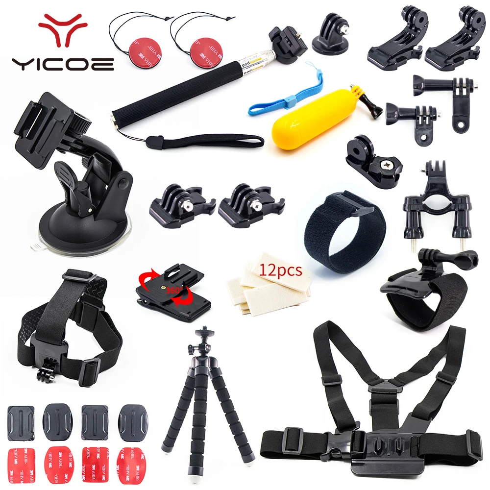 

Tripod Mount Selfie Stick for Go Pro Hero Session 6 5 4 3 SJCAM GoPro SJ6 SJ7 SJCAM Xiaomi yi 4k mijia Action Camera Accessories