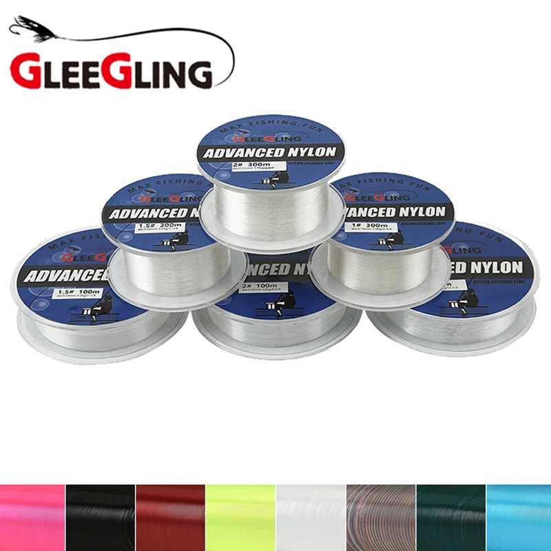 

100M Nylon Fishing Line Fluorocarbon peche Flying Fish line Tackle 8 Colors Monofilament Nylon