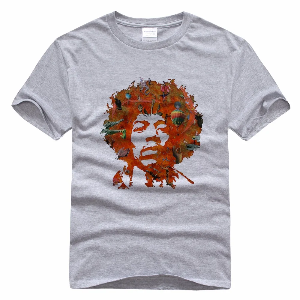 Pure Cotton Men Shirts Jimi Hendrix Personality Jimi Hendrix Famous ...