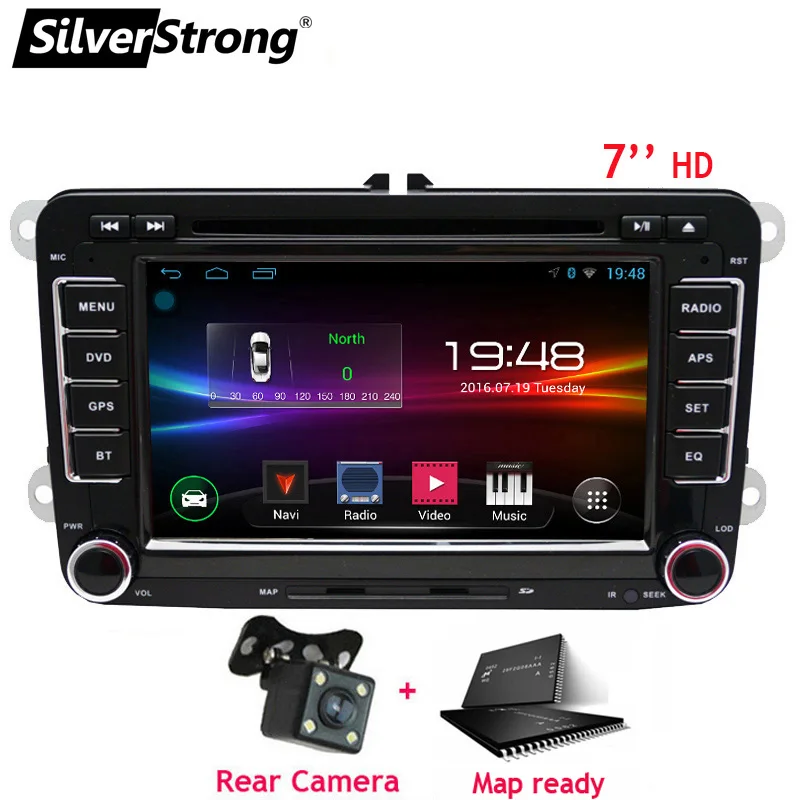 SilverStrong 2Din Android9.0 автомобильный dvd-плеер для Volkswagen PassatB6 B7 для Golf MK5 MK6 автомобильный Android DVD gps для Vento радио 65DS - Цвет: 65DS CAM MAP