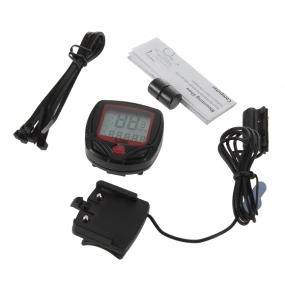 Cycling font b Computer b font Leisure 14 Functions Odometer Speedometer With LCD Display Bike Speedometer
