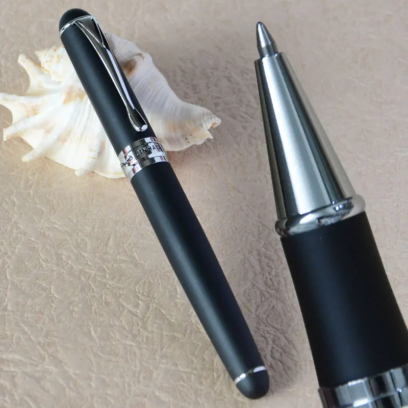 Роликовая шариковая ручка Jinhao 750 черный и серебристый с цветными песками и синий фиолетовый розовый белый 15 цветов на выбор деловой подарок - Цвет: pen as this picture