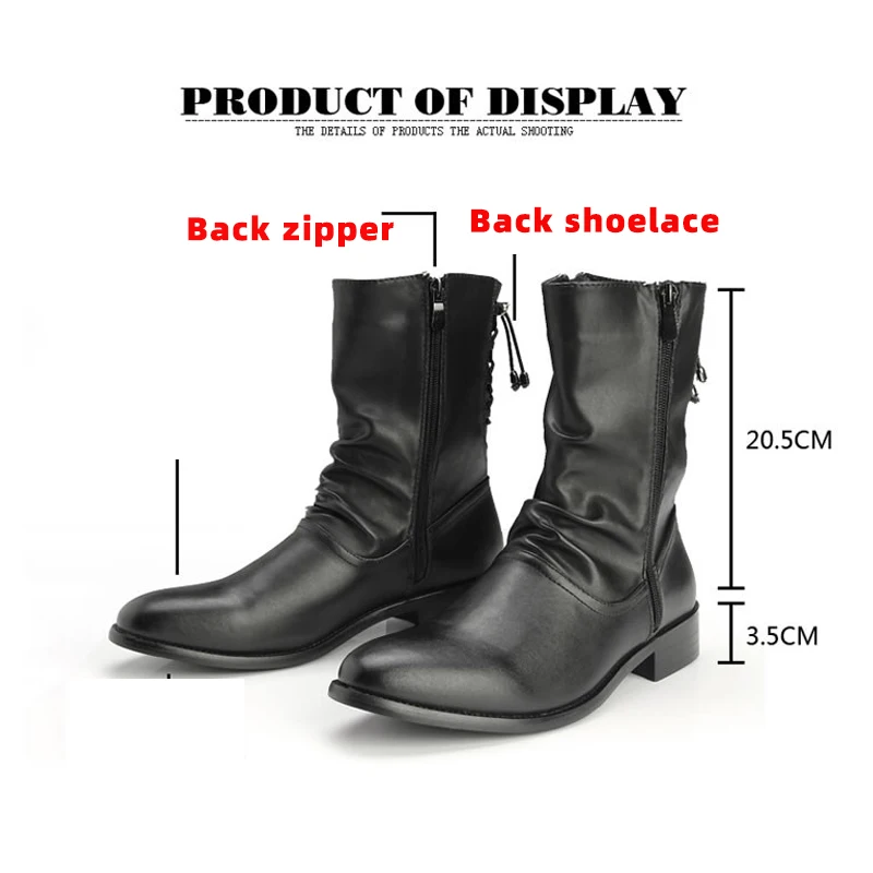 New men's boots military boots combat boots men's boots pointed shoes