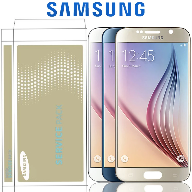 

Original 5.1'' Super AMOLED LCD For Samsung Galaxy S6 G920 G920F G920i G920W8 LCD Display Touch Screen Digitizer Assembly