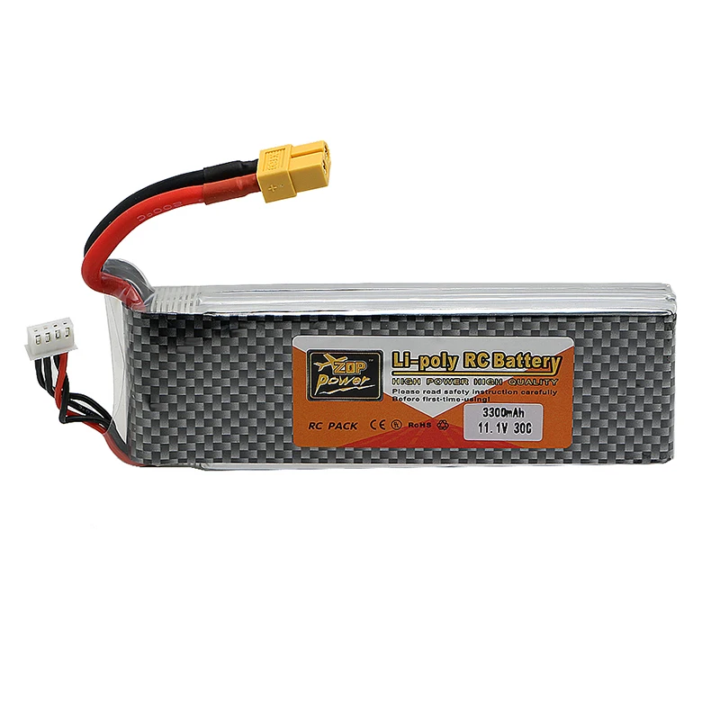 

1 pcs lipo battery 3S 11.1V 3300mah 30C For Quadcopters Helicopters RC Cars Boats High Rate batteria lipo car parts