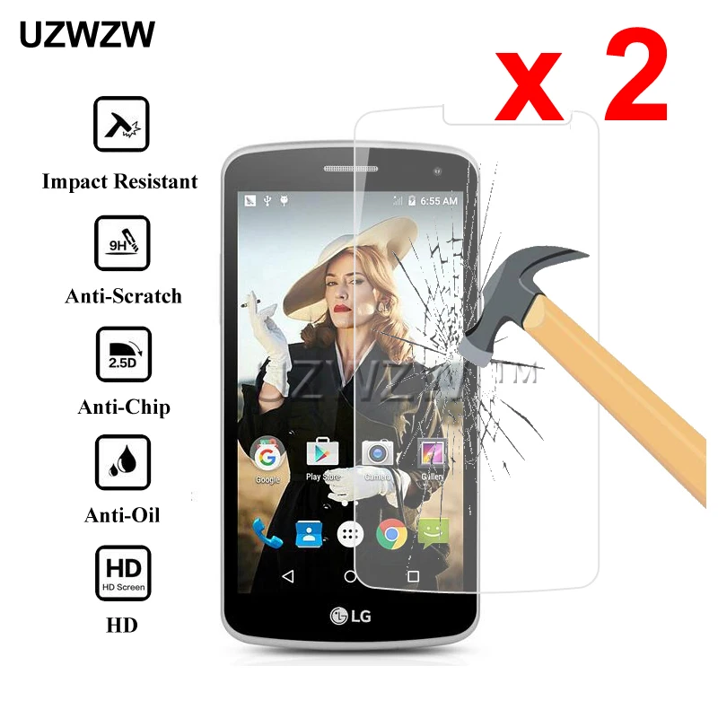 

2pcs For LG K5 X220ds K5 4G K5 LTE 0.26mm 2.5D Tempered Glass Protective Glass Film Screen Protector For LG K5 Glass