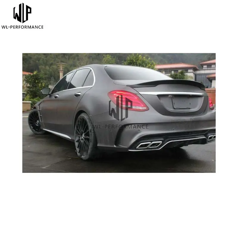 W205 Карлссон тип задний спойлер крыло кузова автомобиля Комплект для Mercedes Benz C Class W205 4 двери автомобиля Стайлинг использовать 15-up