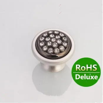 

silver white diamond drawer kitchen cabinet knob handle k9 crystal dresser cupboard door pull black furniture decoration knobs
