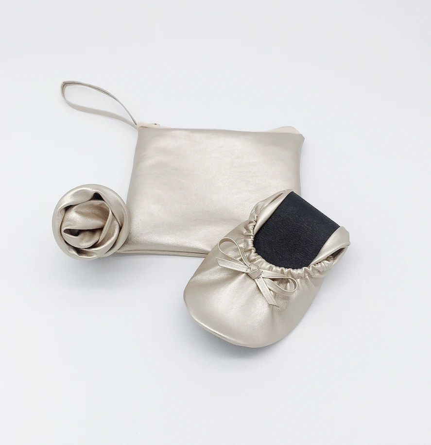 Frauen 2016 Logo Schuhe Wohnungen Beste Ballett Angepasst Gold Freies In Verschiffen Aufrollen Ballerina Verkauf Tasche Mit Xqwgf