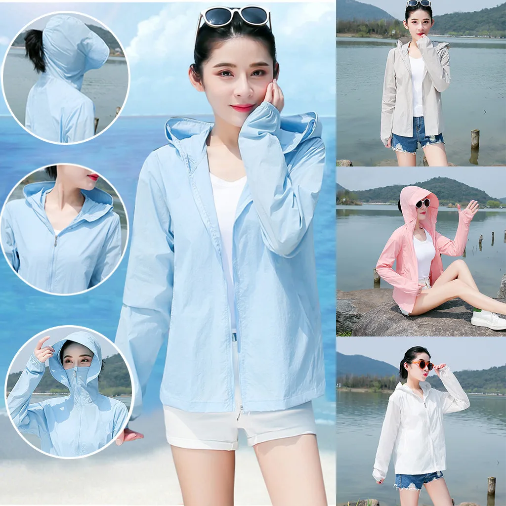 

Women'S Sun Protection Jacket UV Protection Summer Outdoor Sun Protection Cloth Thin Cycling Sun Protection Jacket
