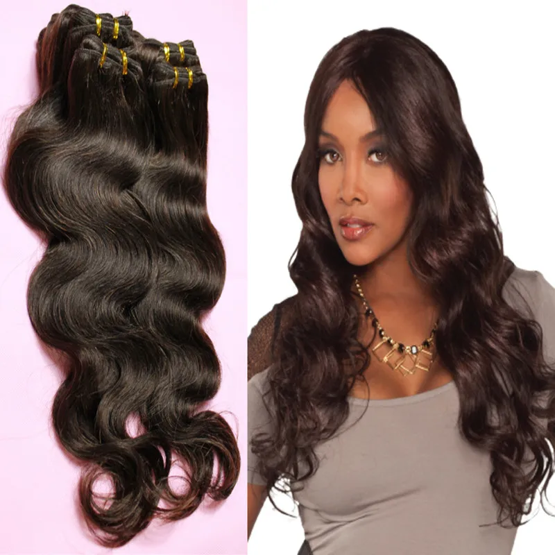 8bundles Cheap Hair Body Wave Brazilian Wavy Mocha Chocolate Brown