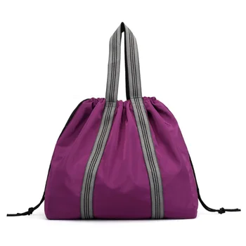 

NEW-Nylon Yoga Mat Bag Gym Fitness Bag Sports Shoulder Strap Drawstring Women'S Handbag