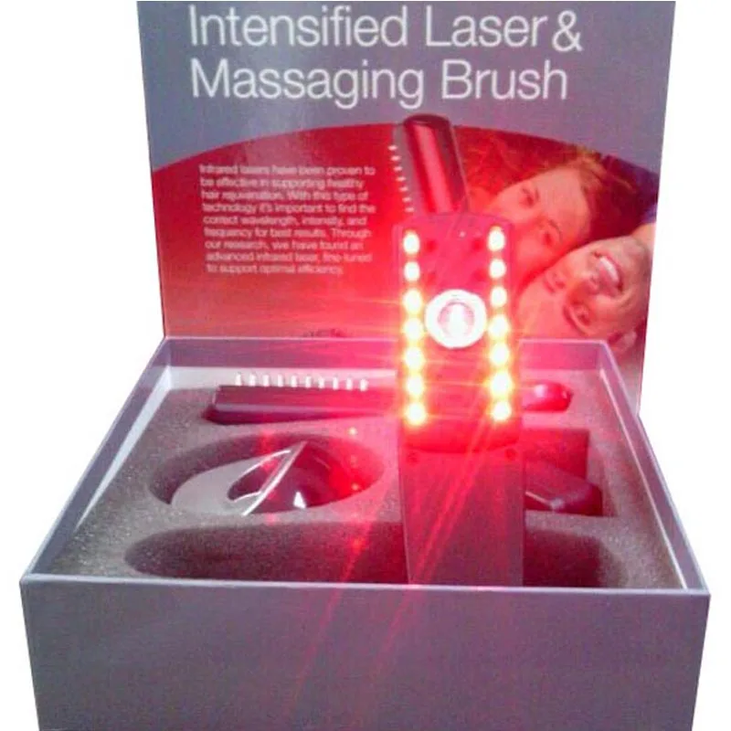 ФОТО 2 In 1 Infrared Laser Lotion Hair Brushes Comb Kit Massage Hair Loss Regrow Treatment