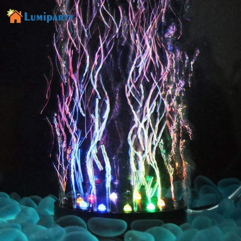 

Multi Color Waterproof LED Light Fish Tank Lamp Submersible Mini Aquarium Lights Bubble Aeration Disc lighting
