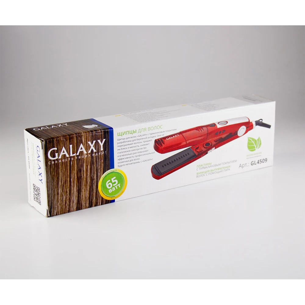 Электрощипцы Galaxy GL 4509 (Мощность 65 Вт, температура 120-200 °C, 5 режимов, функция выпрямления волос)