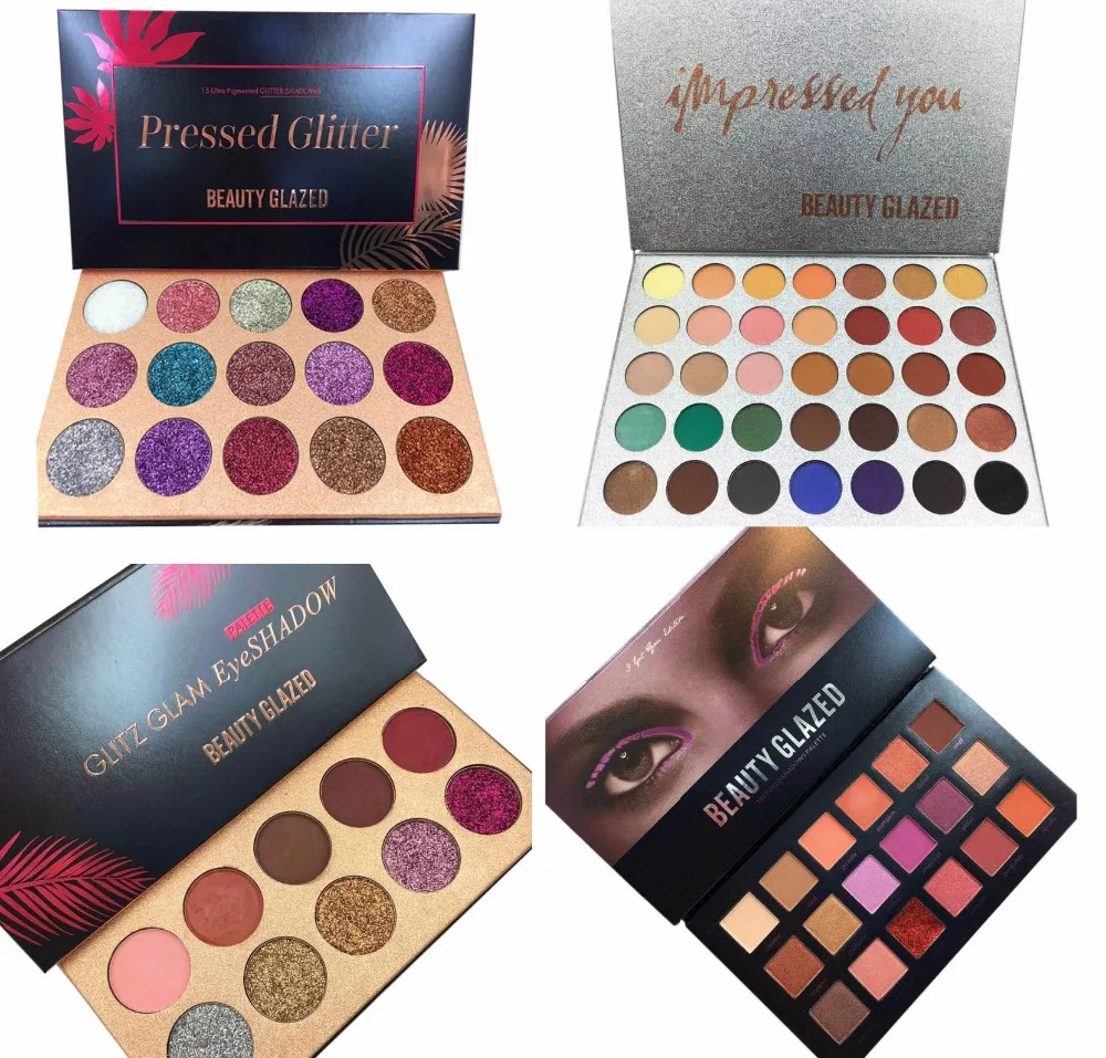 

Beauty Glazed Brand Eyeshadow Cheek Palette Glitter Diamond Pigment Glitter Shimmer Eye Shadow Eyeshadow set High Quality