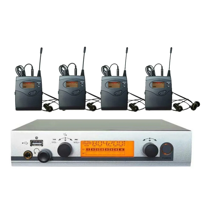 4 Receivers Professional in ear monitor system IN