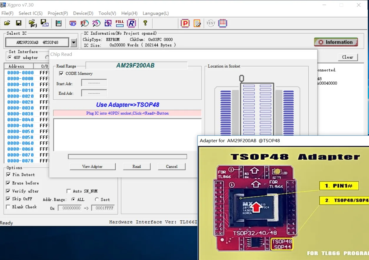 8 шт. V3 TSOP48/40/32 Разъем SOP44/56 адаптер XGecu TL866II плюс MiniPro TL866CS/Tl866 USB Универсальный программатор