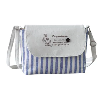 

Woman Bag Fresh Striped Girls Shoulder Cotton Small Crossbody carteras mujer de hombro y bolsos bags for women 2019 bolso mujer