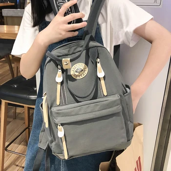 

Female Cute Multi Pocket Backpack nylon Women School Bags For Girls Fashion Student Backpack Kawaii Lady Bag Luxury Teenage book