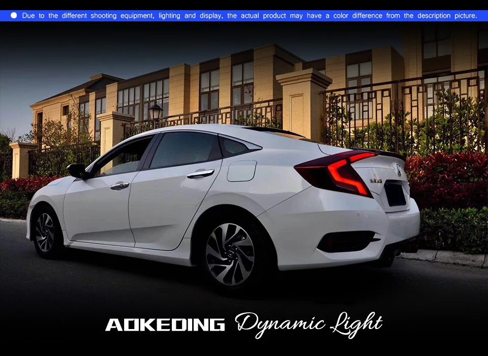 AKD автомобильные задние фонари для Honda Civic G10 задние фонари 10th Sedan 12V светодиодный задний фонарь для автомобиля задний фонарь