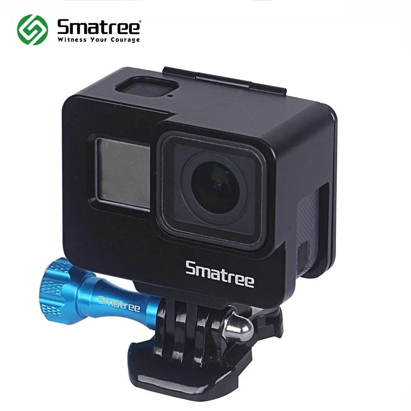 

Smatree Aluminum Alloy Protective Housing Shell Case Frame Mount for GoPro Hero 6/5/GOPRO HERO (2018),Frame Mount Plastic Buckle