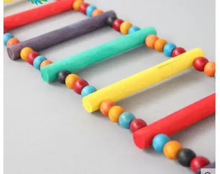 Bird Toys Parrot Toys Natural Bird Cage Accessories Ladders Colored Small Ladders Climbing