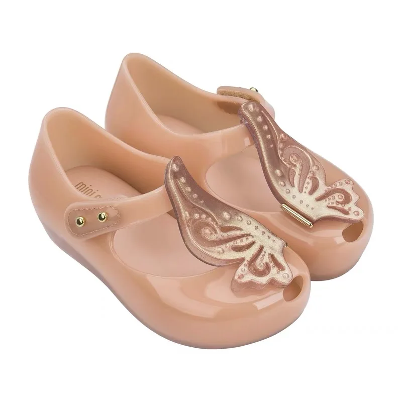Mini Melissa 2019 New Butterfly Wing Girl Jelly Sandals Melissa Sandals Toddler Beach Sandals 