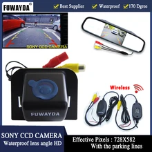 FUWAYDA SONY CCD HD Parking 170 Car Rear View Camera With 4.3 inch Car Rearview Mirror Monitor for TOYOTA Prius 2012
