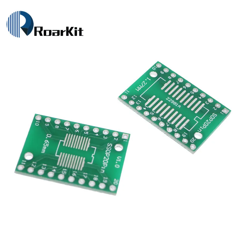 7Value * 5pcs Kit scheda PCB SMD girare a DIP SOP MSOP SSOP TSSOP SOT23 SOP8 SOP14 SOP16 SOP20 SOP24 SOP28 piastra convertitore adattatore