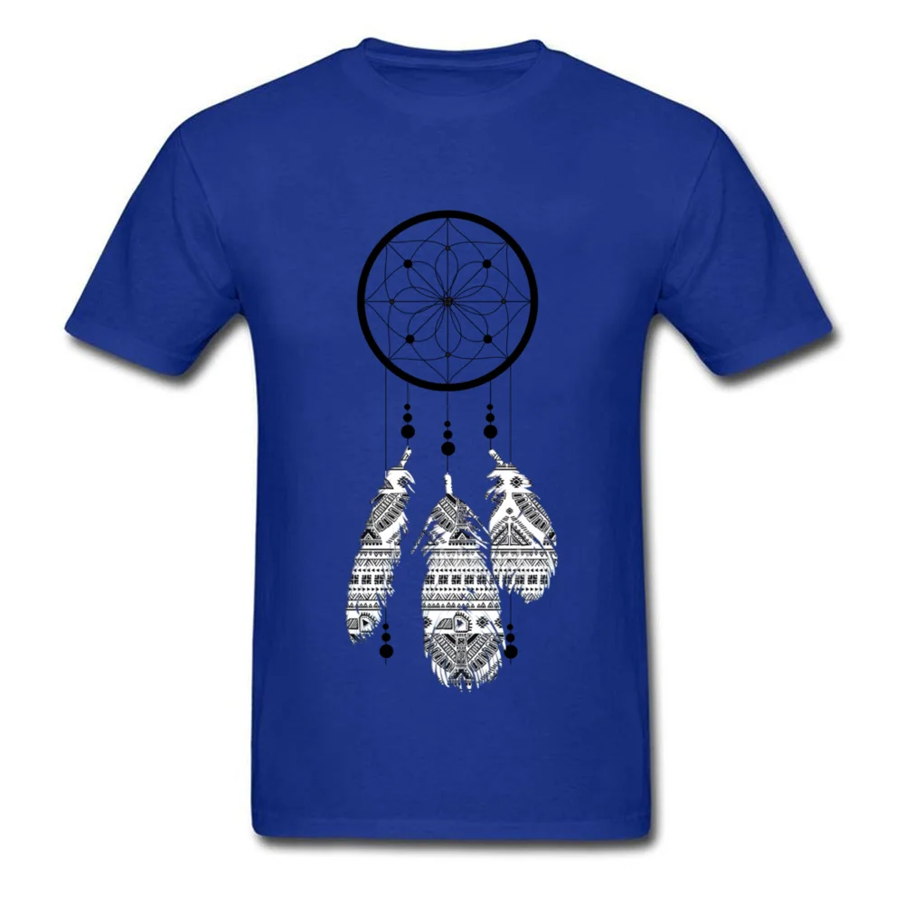 Dream Catcher Father Day 100% Cotton Fabric O Neck Tops Shirts Short Sleeve Leisure Clothing Shirt New Coming T Shirt Dream Catcher blue