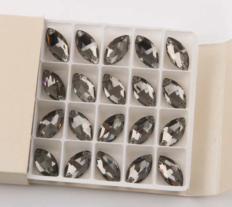 YANRUO 3223 Navette Horse Eyes Shape Sew On Crystal Glass flat back Rhinestones AAAAA Quality Stones For Clothes