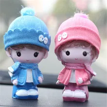 Украшения для автомобиля игрушки изделия из смолы куклы модный автомобиль Стайлинг автомобиля для маленьких влюбленных в настроении для любви салоны машины