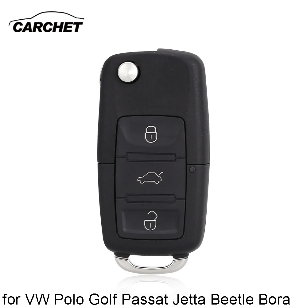Чехол для автомобильного ключа CARCHET Volkswagen VW Polo Golf Top 3-кнопочный ключ входа чехол