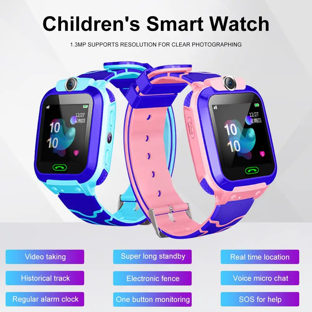  Kinder Smart Uhr Wasserdichte GPS Locator Smart Überwachung Gps-positionierung Telefon Kamera Anti-
